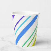 Papieren bekerstreep kleurrijk papieren bekers (Achterkant)