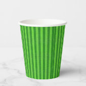 Papieren bekertje groene streep bekers (Voorkant)