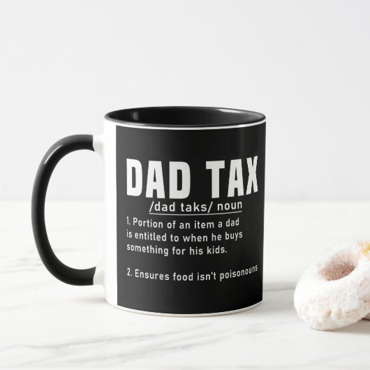 Papieren belasting definitie Vaderdag Grappige Vad Mok (Met donut)