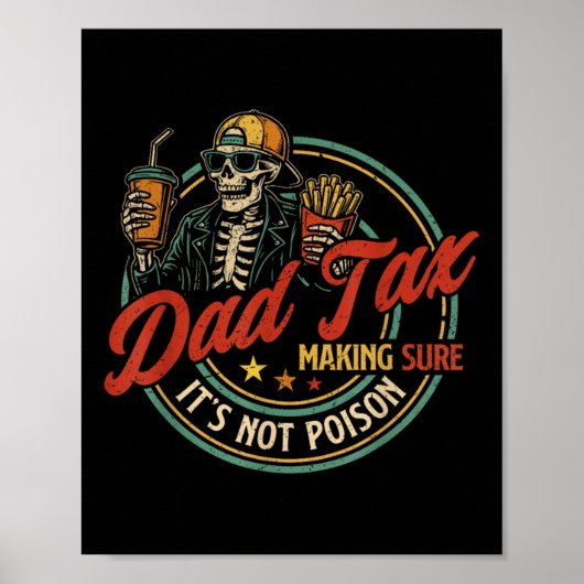 Papieren Belasting Zorg Dat Het Niet Giftig Skelet Poster (Voorkant)