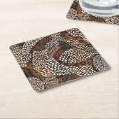 Papieren Bierviltjes Dierprint Kartonnen Onderzetters (Schuin)