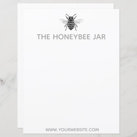 Papieren bladen - De Honeybee Jar (Voorkant / Achterkant)