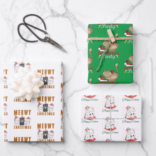 Papieren bladen met kerstcadeautjes voor kerstmis, inpakpapier vel (Voorkant)