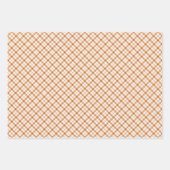 Papieren bladen met Oranje en witte vulling Inpakpapier Vel (Voorkant 2)