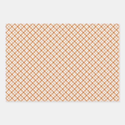 Papieren bladen met Oranje en witte vulling Inpakpapier Vel (Voorkant 2)