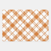 Papieren bladen met Oranje en witte vulling Inpakpapier Vel (Voorkant)