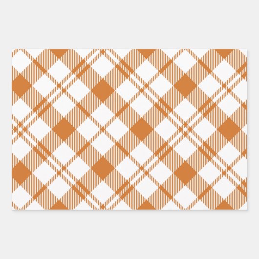 Papieren bladen met Oranje en witte vulling Inpakpapier Vel (Voorkant)