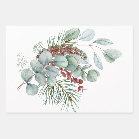 Papieren bladen met prettige kerstinslag inpakpapier vel (Voorkant 3)