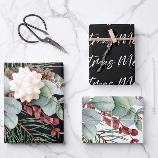 Papieren bladen met prettige kerstinslag inpakpapier vel (Voorkant)