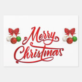 Papieren bladen met prettige kerstinslag inpakpapier vel (Voorkant 2)