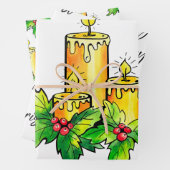 Papieren bladen met prettige kerstinslag inpakpapier vel (In situ)