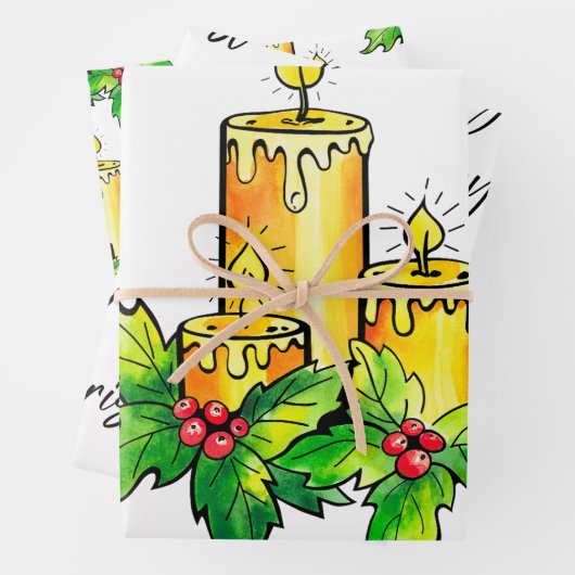 Papieren bladen met prettige kerstinslag inpakpapier vel (In situ)