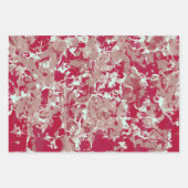 Papieren bladen met rode en beige marmer inpakpapier vel (Voorkant)