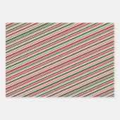 Papieren bladen met rode en groene kerstinslag inpakpapier vel (Voorkant)