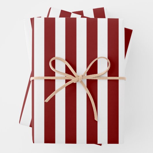 Papieren bladen met rode en witte strepen inpakpapier vel (In situ)