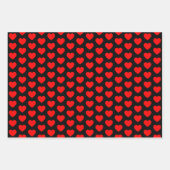Papieren bladen met rode en zwarte harten inpakpapier vel (Voorkant 3)