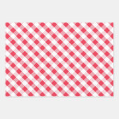 Papieren bladen met rode, geplakte kerstpatronen inpakpapier vel (Voorkant 3)