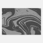 Papieren bladen met zwarte en grijze inkt inpakpapier vel (Voorkant 3)