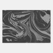 Papieren bladen met zwarte en grijze inkt inpakpapier vel (Voorkant)