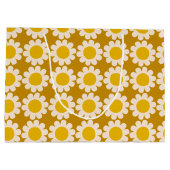 Papieren bladen van groovy Daisy Summer Wrapping Groot Cadeauzakje (Achterkant)