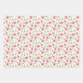 Papieren bladen van lente, wilde bloemen inpakpapier vel (Voorkant 3)