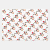 Papieren bladen voor de zoete kerstontwikkel inpakpapier vel (Voorkant 3)