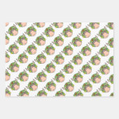 Papieren bladen voor de zoete kerstontwikkel inpakpapier vel (Voorkant 3)