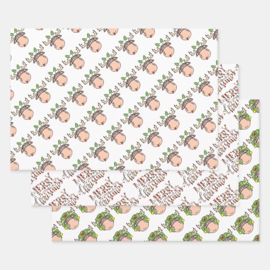 Papieren bladen voor de zoete kerstontwikkel inpakpapier vel (Set)