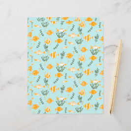 Papieren bladen voor het ontwerpen van watervis