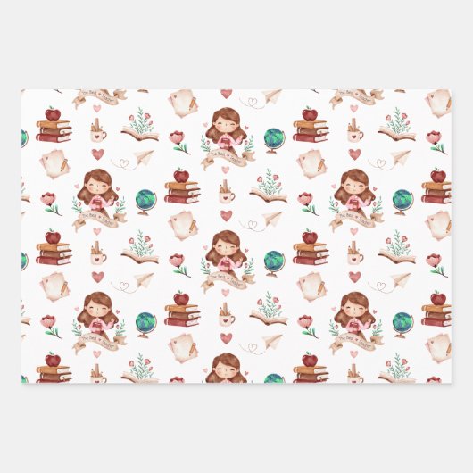 Papieren bladen voor het oppakken van leraren inpakpapier vel (Voorkant 3)