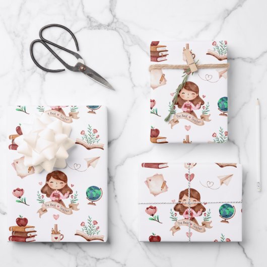 Papieren bladen voor het oppakken van leraren inpakpapier vel (Voorkant)