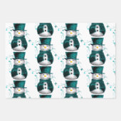 Papieren bladen voor kerstinpakken, van Aqua Kerst Inpakpapier Vel (Voorkant 2)