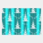 Papieren bladen voor kerstinpakken, van Aqua Kerst Inpakpapier Vel (Voorkant)