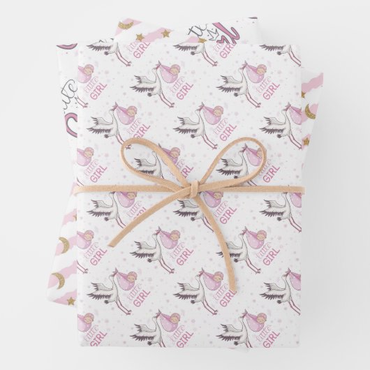 Papieren bladen voor klein meisje inpakpapier vel (In situ)