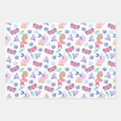 Papieren bladen voor zoete en kleurrijke Zeemeermi Inpakpapier Vel (Voorkant)