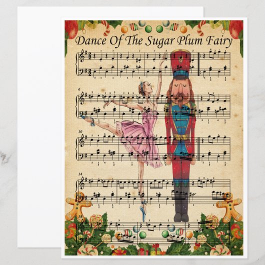 Papieren bladmuziek Art-Dance van de suikerpruimen (Voorkant / Achterkant)