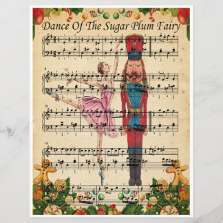 Papieren bladmuziek Art-Dance van de suikerpruimen