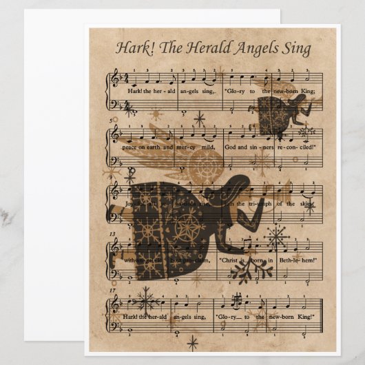 Papieren bladmuziek Art-Mark The Herald Angels zin (Voorkant / Achterkant)