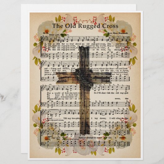 Papieren bladmuziek Art-The Old Rugged Cross (Voorkant / Achterkant)