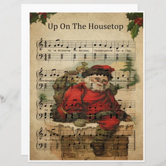 Papieren bladmuziek art-up op het huisblad (Voorkant / Achterkant)