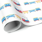 Papieren blauwdruk voor het overvullen van treinen cadeaupapier (Rol Hoek)