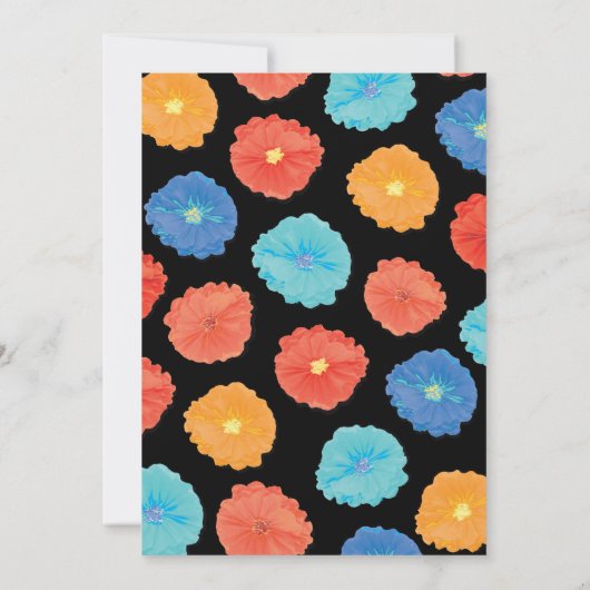 Papieren bloem kan Fiesta verjaardagsfeestje uitno Kaart (Achterkant)