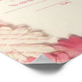 Papieren bloemen joodse geboortecertificaat voor B Poster (Hoek)