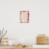 Papieren bloemen joodse geboortecertificaat voor B Poster (Keuken)