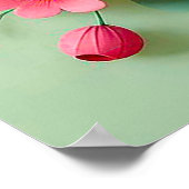 Papieren Bloemen Poster (Hoek)