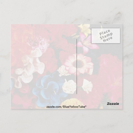 Papieren bloemen uit Mexico Briefkaart (Achterkant)