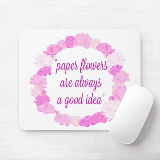 Papieren bloemen zijn altijd een goed idee - Mat v Muismat (Met muis)