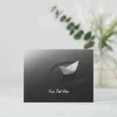 Papieren Boot Odyssee Briefkaart (Staand voorkant)