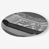 Papieren bord 9" rond (Gekanteld)