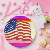 Papieren Bord-Amerikaanse vlag Papieren Bordje (Feest)